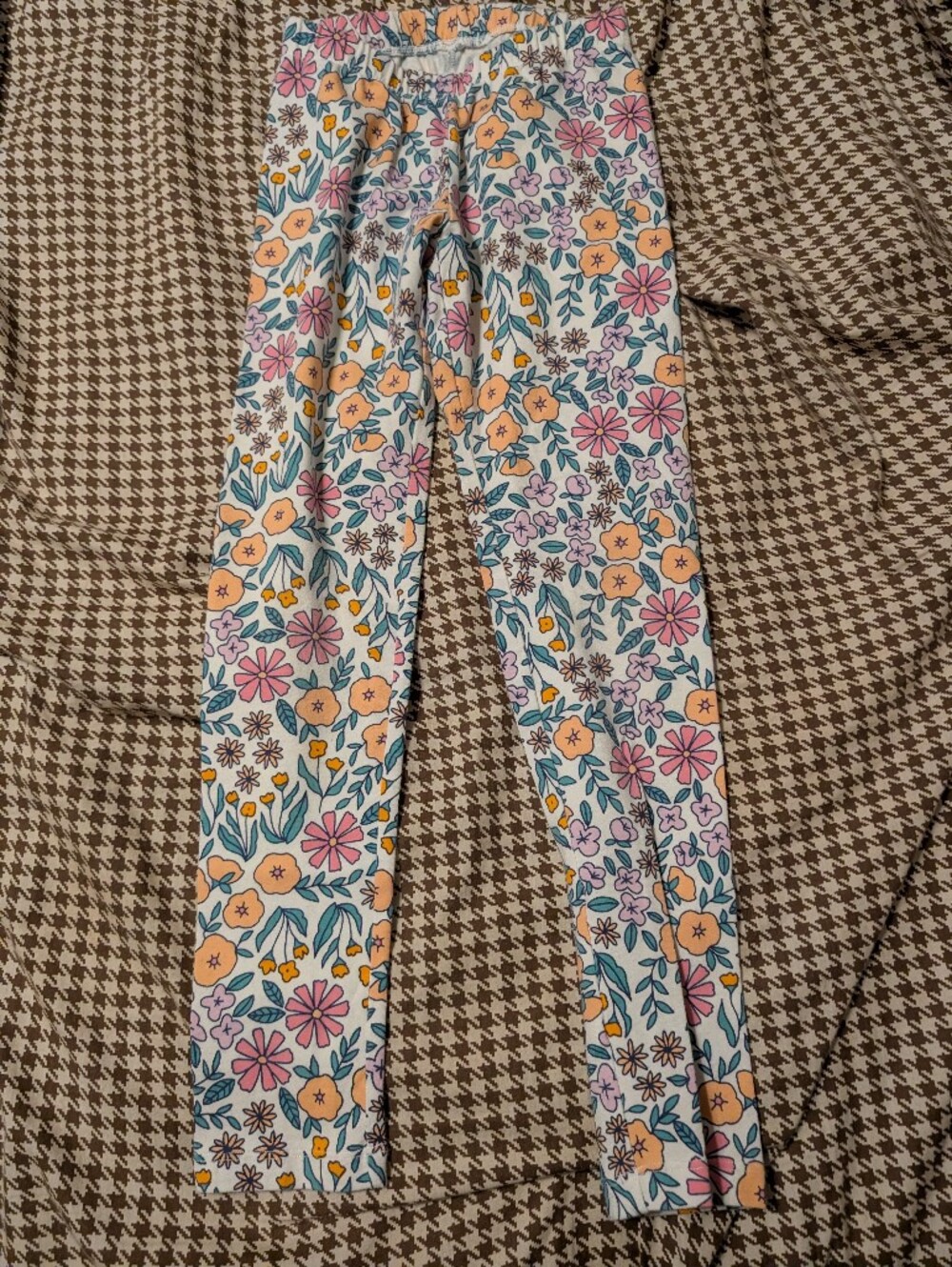 Cat & Jack Floral Print Leggings in Cream, Pink, Orange, Blue